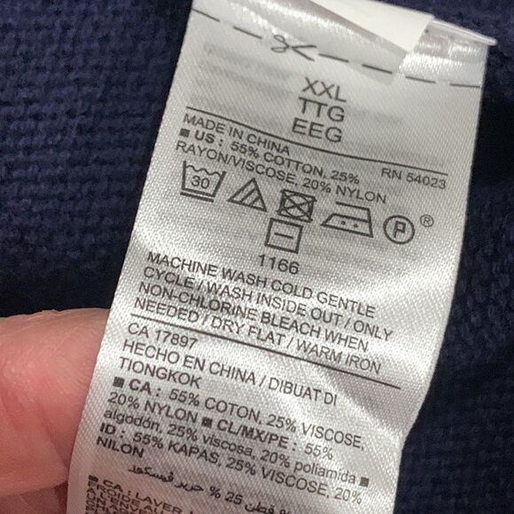 NEW Long Sleeve sweater Ribbed Trim Blue Pullover Old Navy Womens Plus XXL - Picture 10 of 10